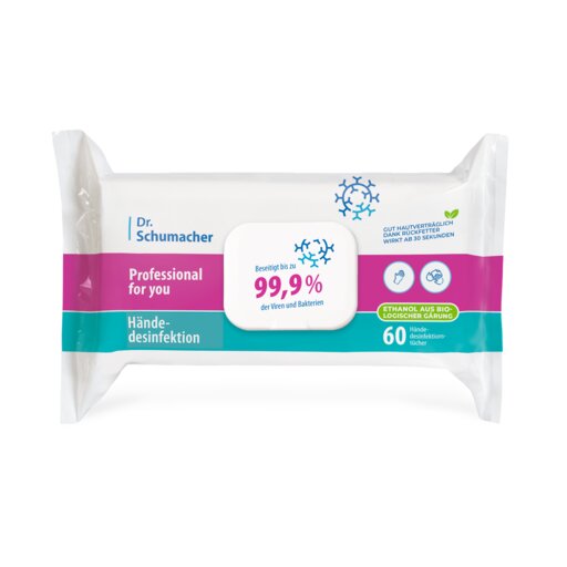 Professional for you Händedesinfektion Wipes, 60 Tücher Packung