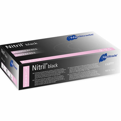 Meditrade® Einmalhandschuhe Nitril® schwarz – 100 St.