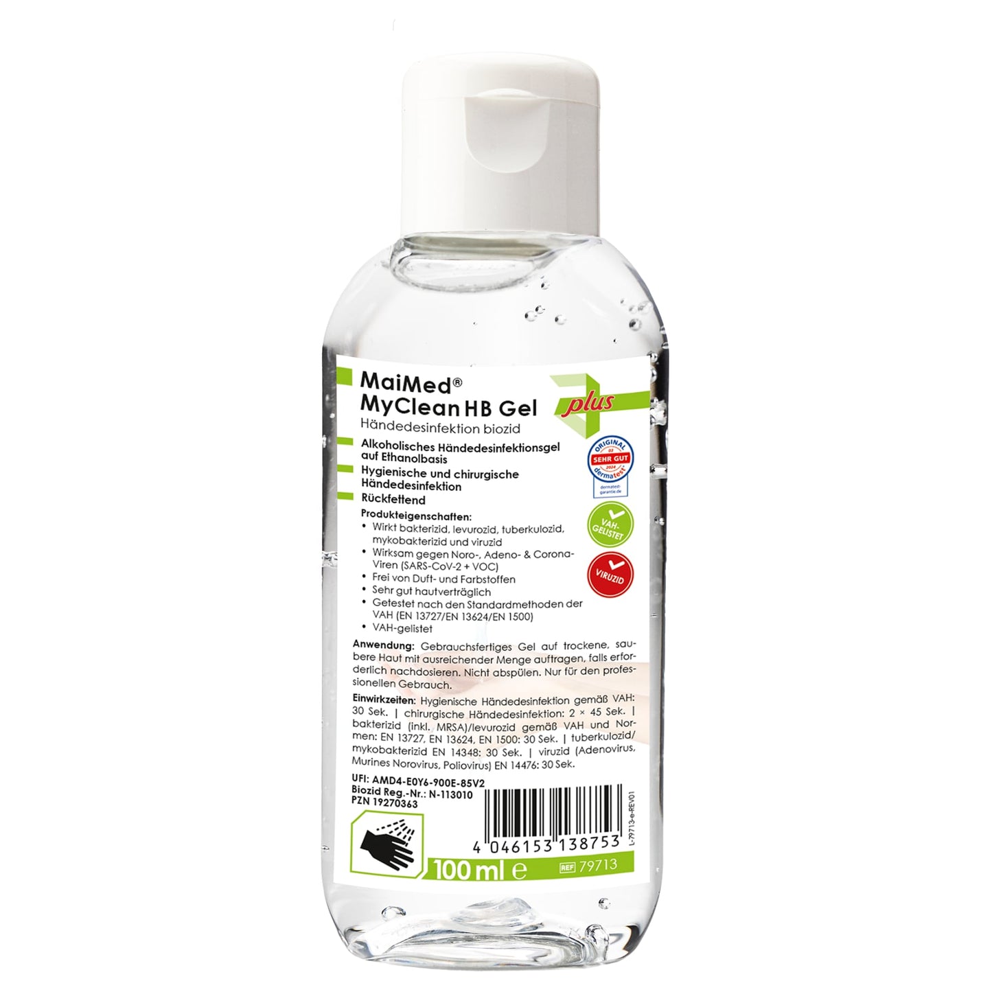 MaiMed Händedesinfektionsgel MyClean HB Gel (100 ml Flasche)